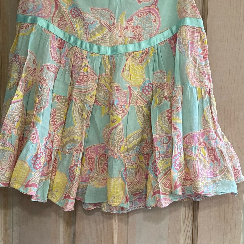 Nikibiki Blue and Pink Mini Skater Skirt